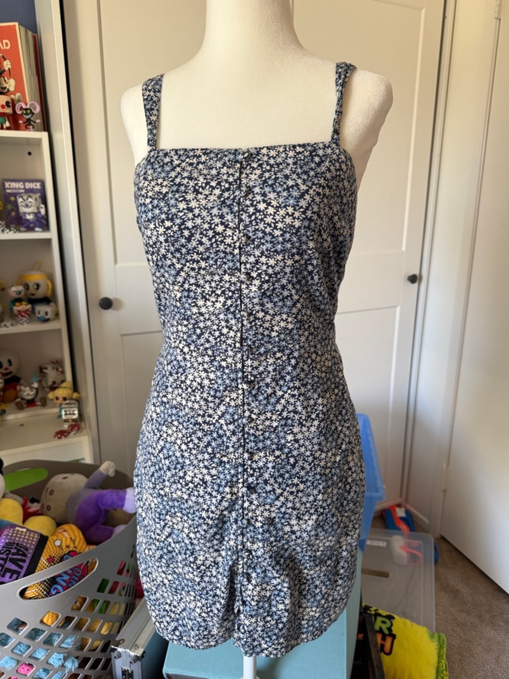 Abercrombie & Fitch Blue Floral Mini Dress